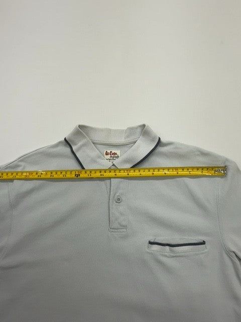 Le Cappe Boys Light Blue Denim Polo Size S Button Front Pocket