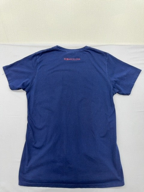 FC Barcelona Women's Vintage Navy M T-Shirt Qatar Airways Graphic