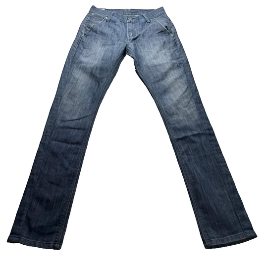Men's Levi Strauss Light Wash Slim Straight Denim Jeans, Zip Pockets, Size 31