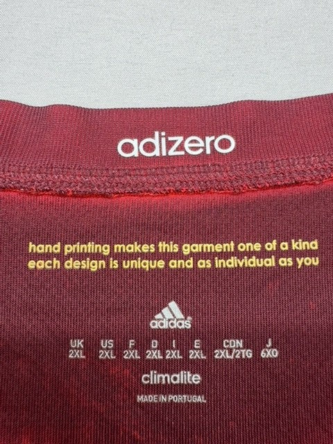 Adidas Men's Red Adizero Running T-Shirt XL Short Sleeve Climalite New