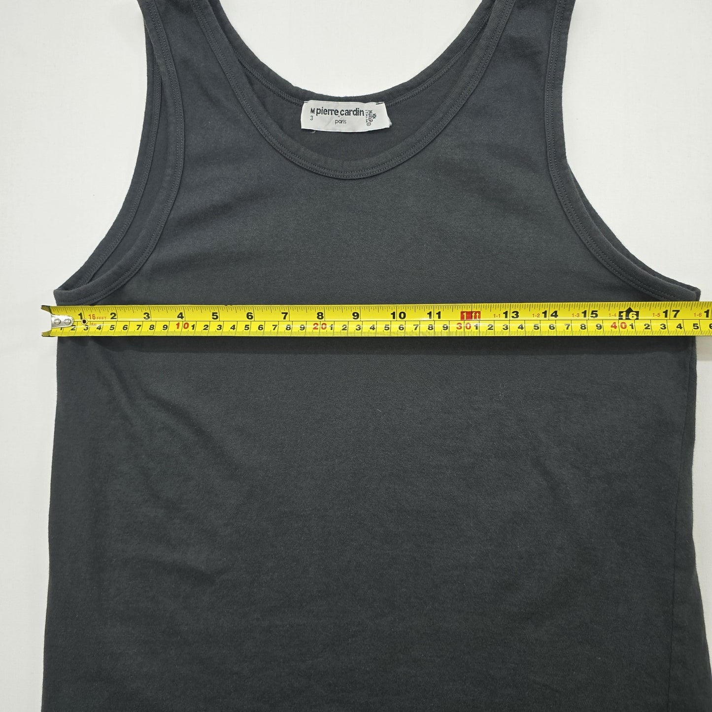 Pierre Cardin Boys Black Cotton Tank Top Little Kid Size 3 Regular