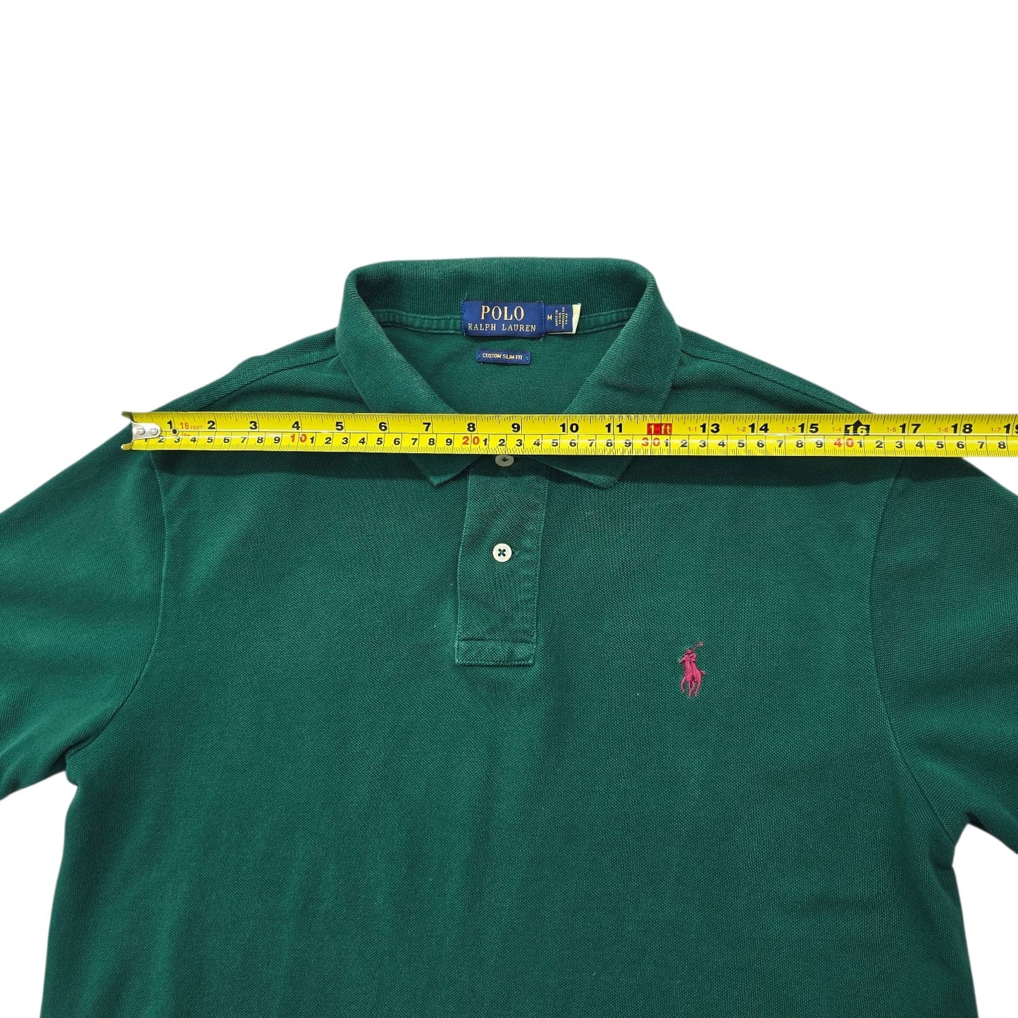 Polo Ralph Lauren Men's Green Custom Slim Fit Polo M