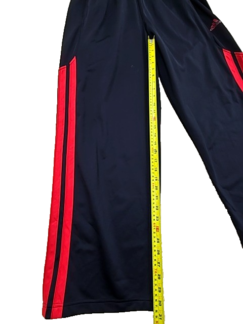 Adidas Men's Black Red Stripe Track Pants XL Performance