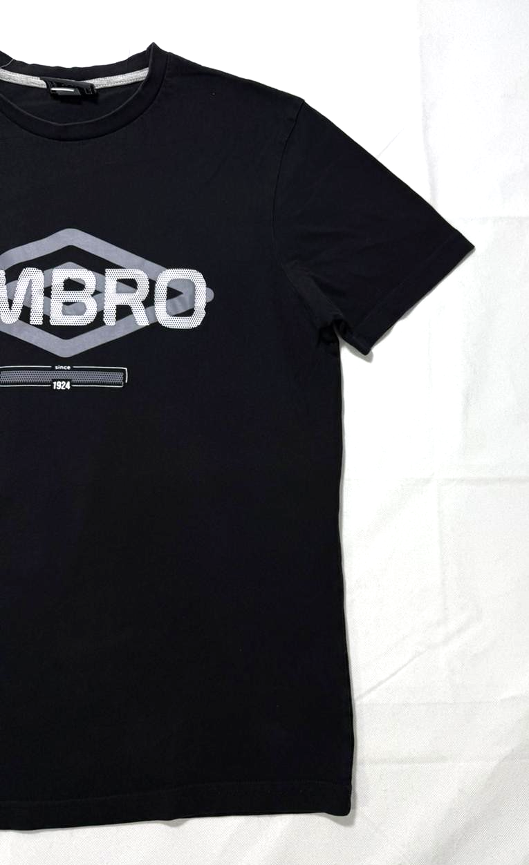 Black Umbro Graphic T-Shirt - Size M