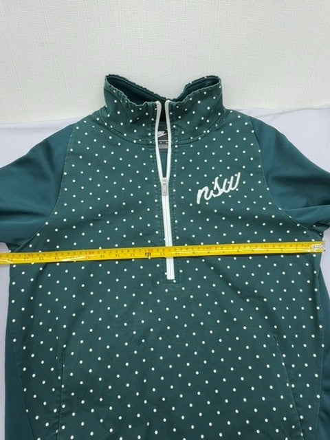Nike Unisex Green Polka Dot Track Jacket Size S Full-Zip