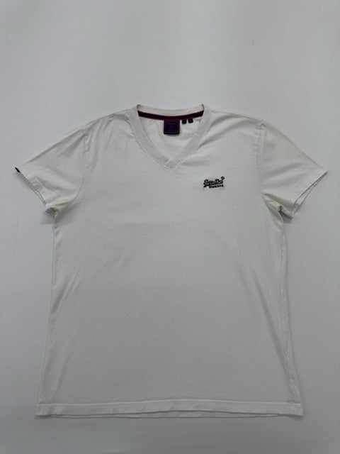 Superdry Men White T-Shirt size XL product image 1