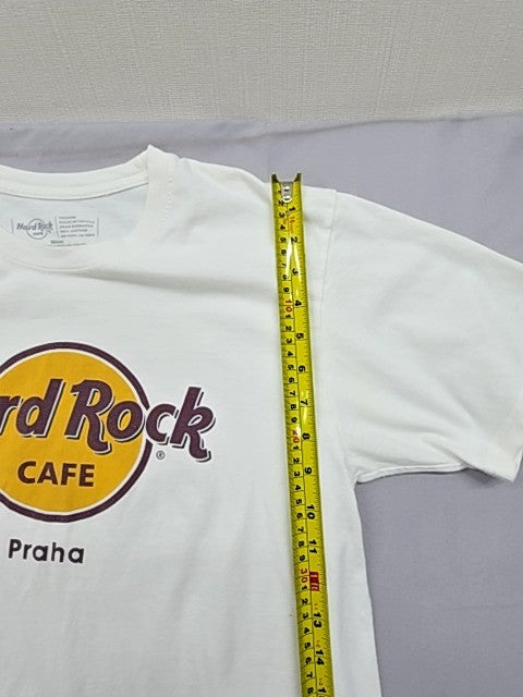 Hard Rock Cafe Men's White Cotton T-Shirt Medium Short Sleeve