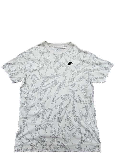 Nike Men's White Camo The Nike Tee T-Shirt XL Short Sleeve Cotton