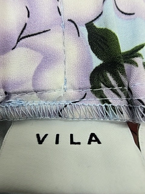Vila Floral Frill Mini Skirt Size M Multi Women Regular