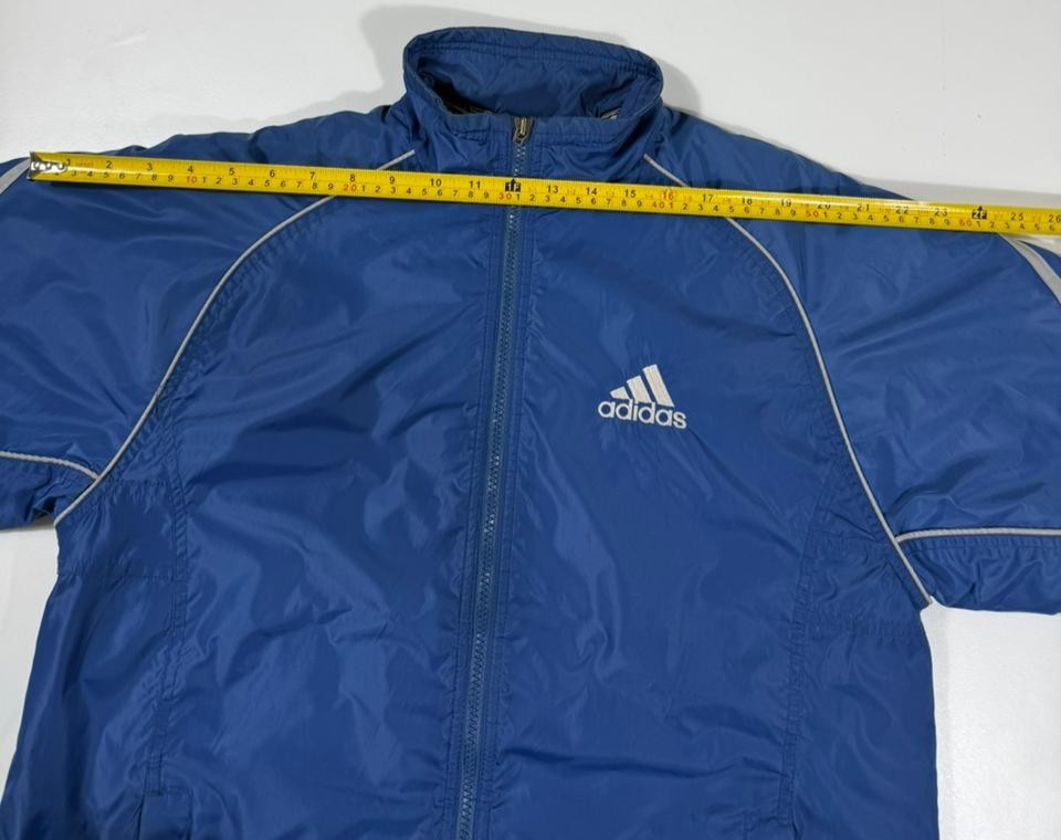 Adidas Blue Full Zip Lightweight Jacket Men's Size M Made in Indonesia