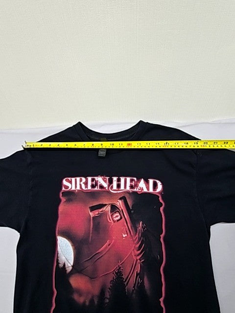Gildan Unisex Siren Head Horror Black T-Shirt Size L Heavy Cotton