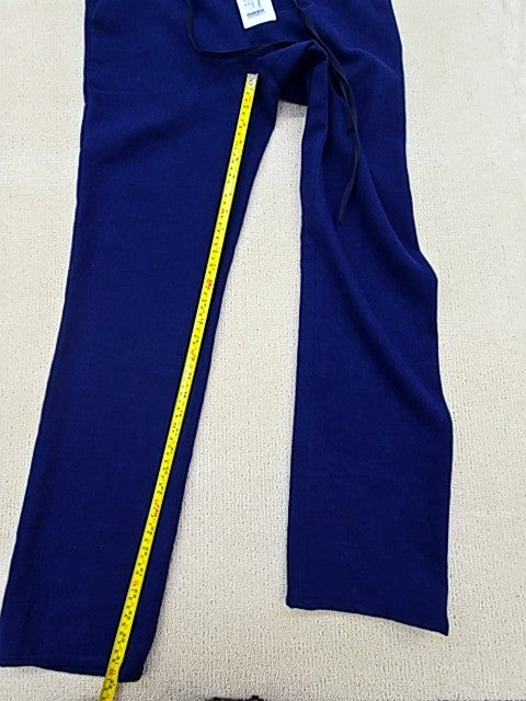 Harmont & Blaine Navy Slim Fit Cotton Pants Embroidered Dog Logo Italy