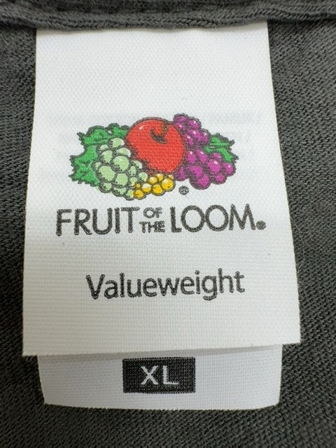 Fruit of the Loom XL Charcoal Graphic Print Crew Neck T-Shirt