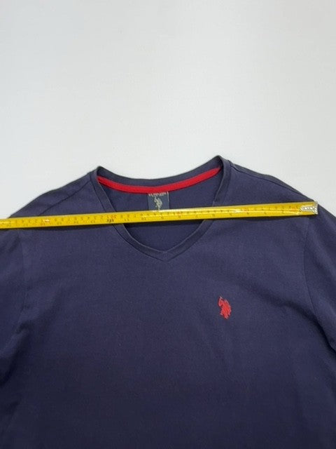 U.S. Polo Assn Boys Gray V-Neck T-Shirt Youth Size S New