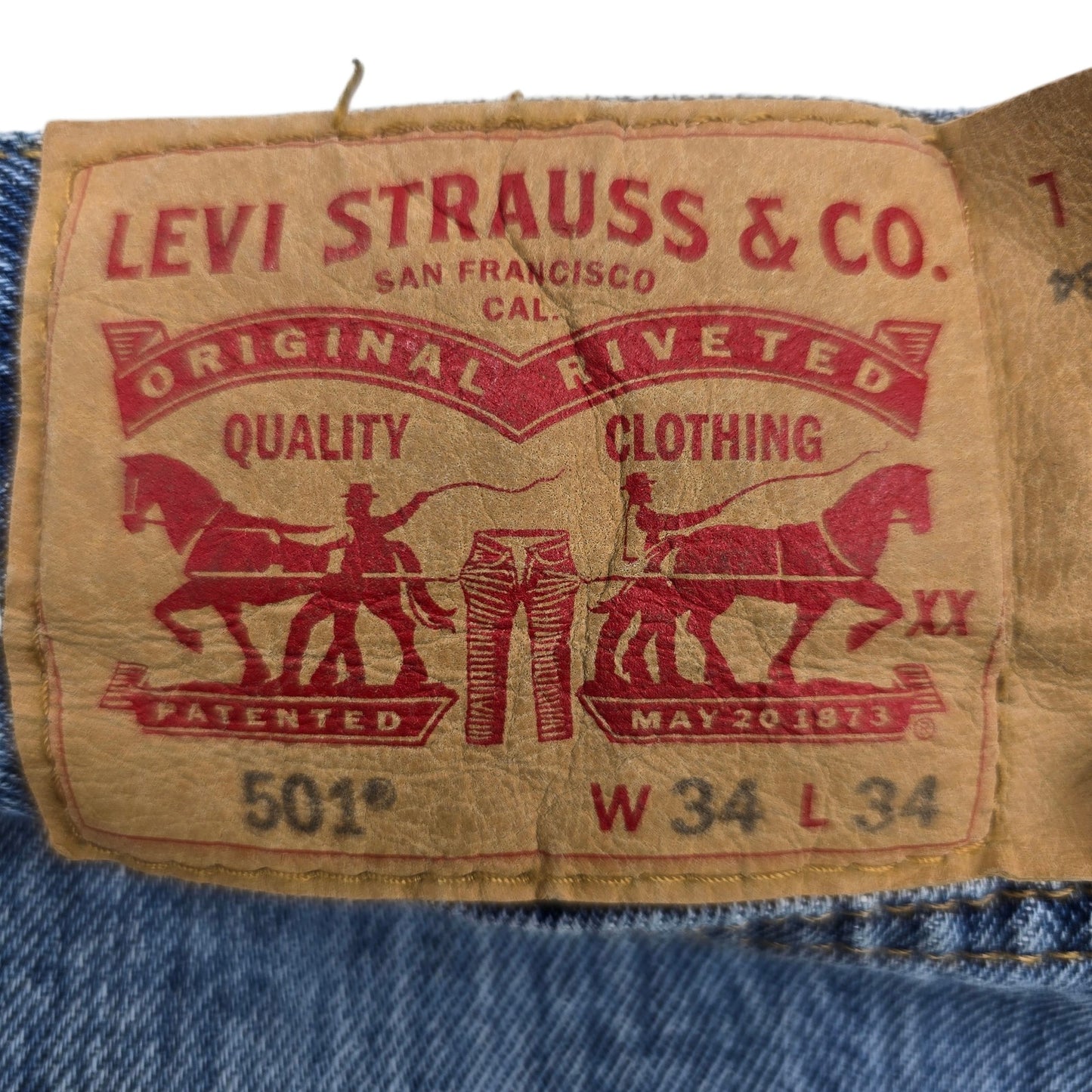 Levi’s 501 Men's Light Blue Straight Jeans W34 L34