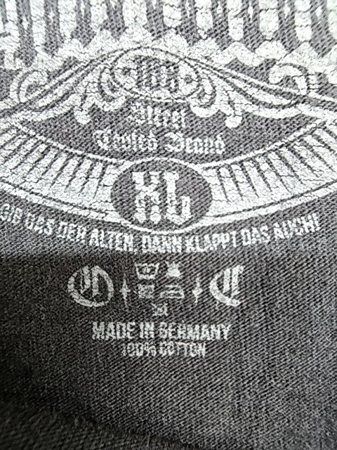 Men's XL Black Karneval Graphic T-Shirt 100% Cotton Germany