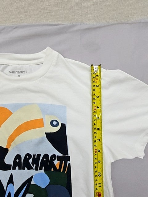 Carhartt Men's White Graphic Short Sleeve T-Shirt Size S