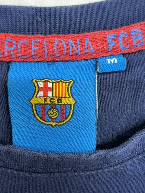 FC Barcelona Women's Vintage Navy M T-Shirt Qatar Airways Graphic