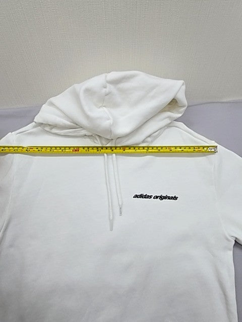 Adidas Unisex Originals White Pullover Hoodie End Plastic Waste Regular