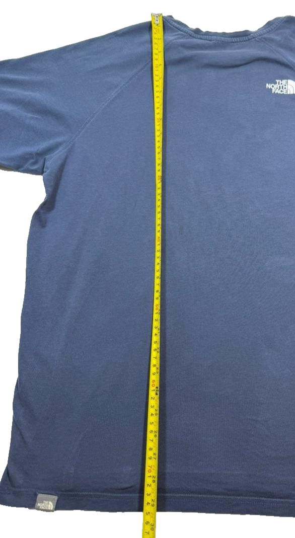 The North Face Navy Blue T-Shirt, Men's XL, Logo Print Casual Cotton Tee