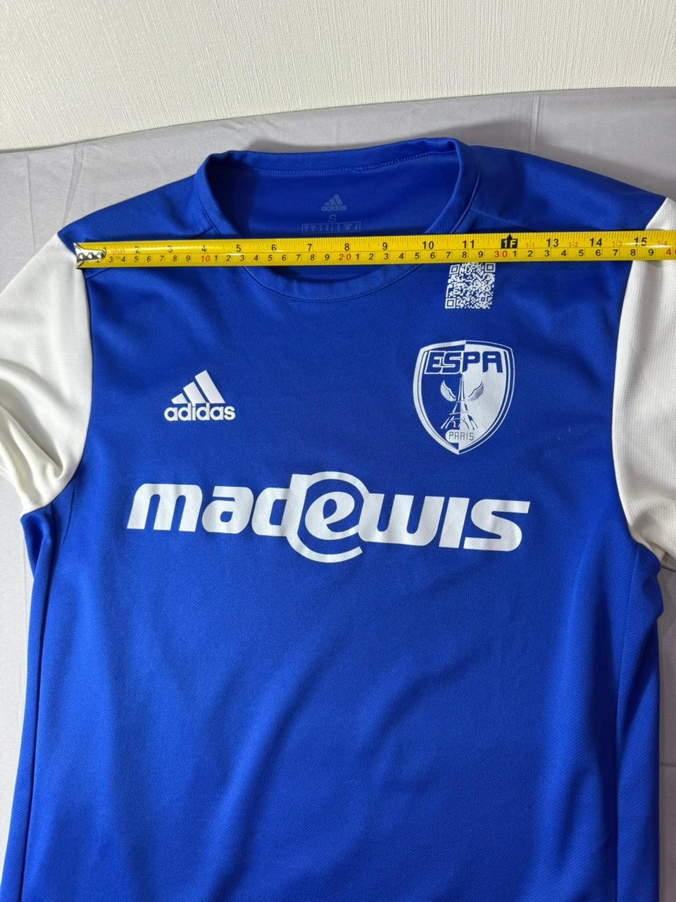 Adidas ESPA Paris Soccer Jersey Men's Small Blue White Climalite Football Shirt