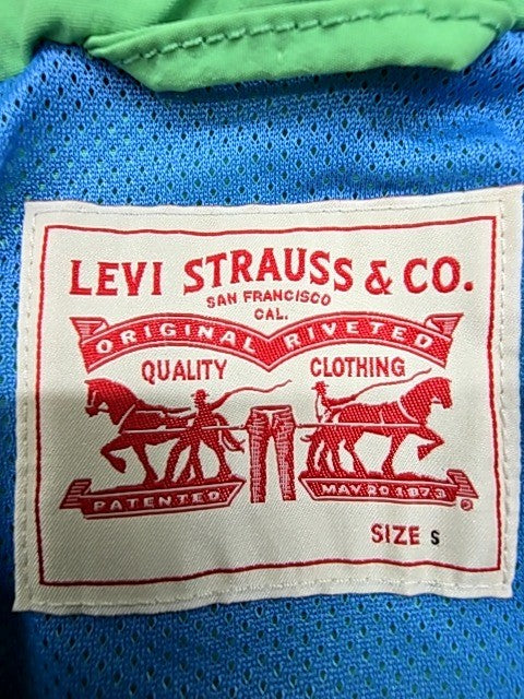 Levi Strauss Color Block Green Blue Jacket Zipper S Unisex