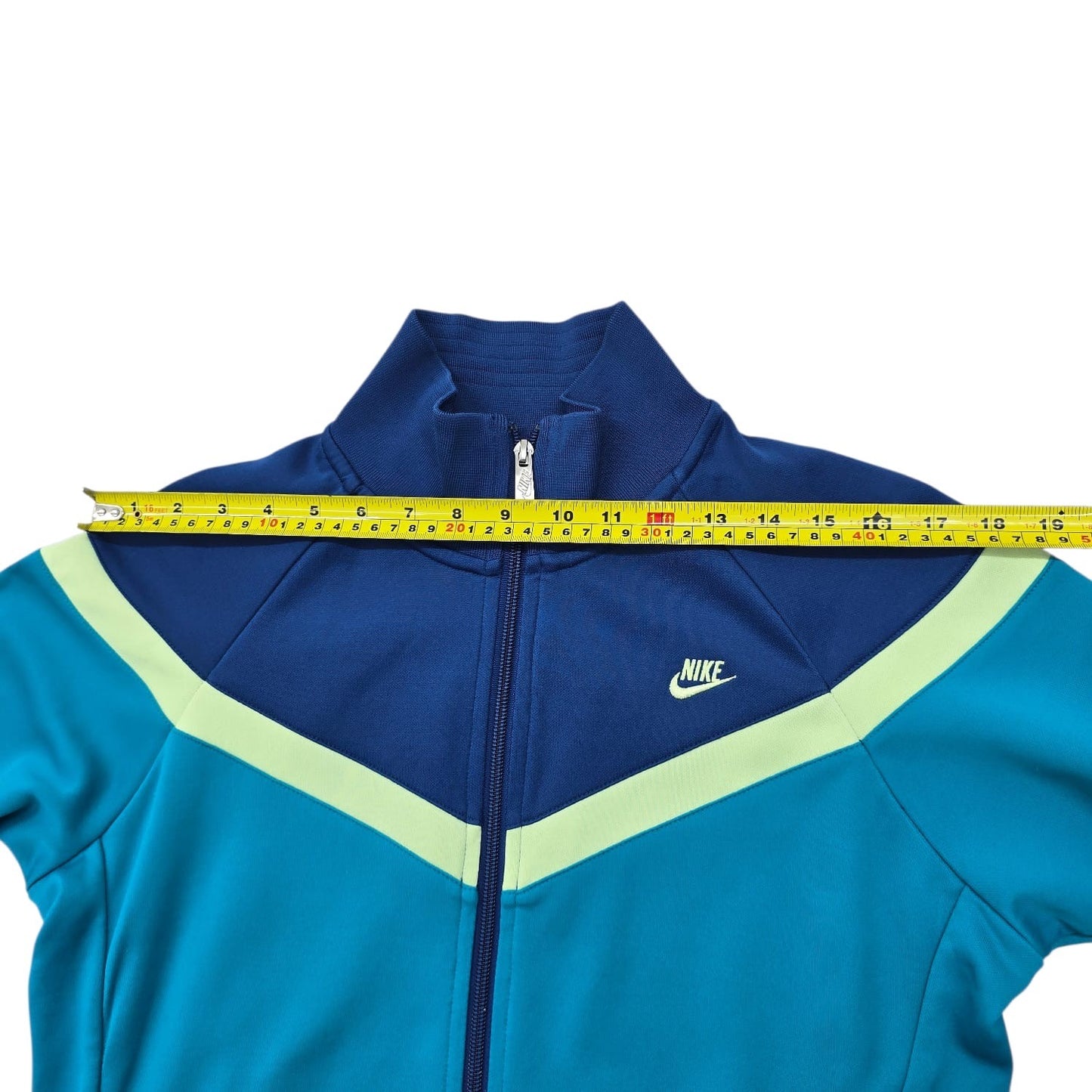 Nike Girls Color-Block Track Jacket Blue/Teal/Lime Size L