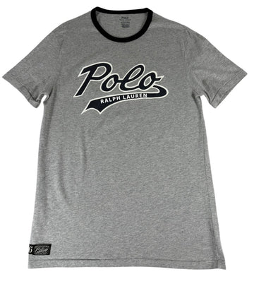 Polo Ralph Lauren Men's Custom Slim Fit T-Shirt Gray Logo Graphic Size Medium