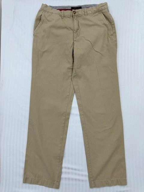 Tommy Hilfiger Men's Khaki Chino Pants 32x34 Flat Front