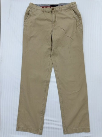 Tommy Hilfiger Men's Khaki Chino Pants 32x34 Flat Front