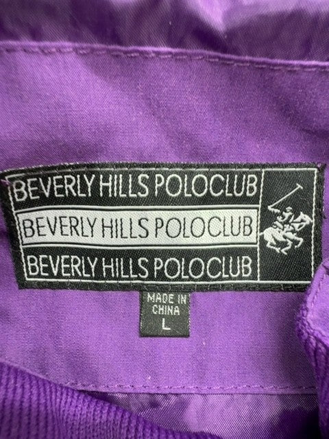 Beverly Hills Polo Club Men Purple Polo Shirt size L product image 4