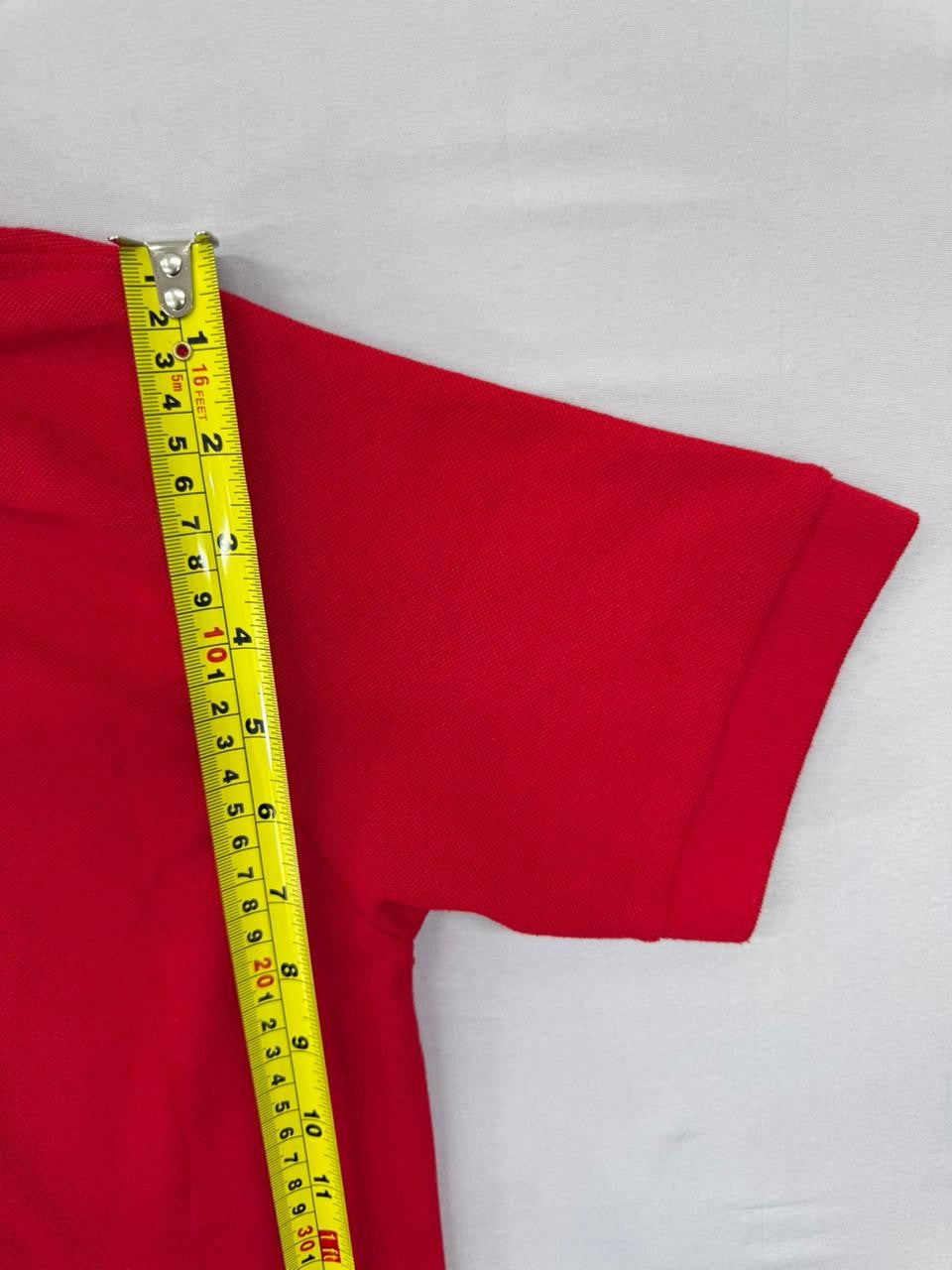 Polo Boys Red Short Sleeve Polo Shirt Size M 100% Cotton