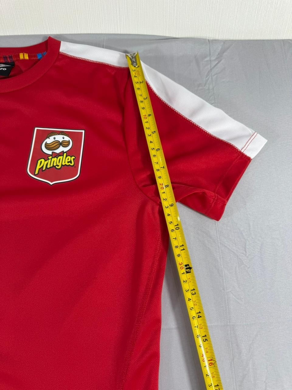 Umbro Pringles Red Soccer Jersey Shirt Men's S/M Short Sleeve