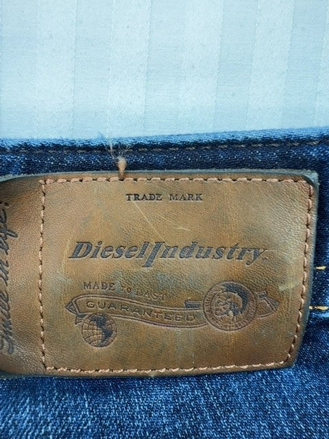 Diesel Men's Dark Blue Straight Fit Industry Jeans Size Regular