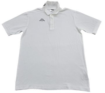 Kappa Men's White Cotton Polo Shirt Large Regular Fit Short Sleeve