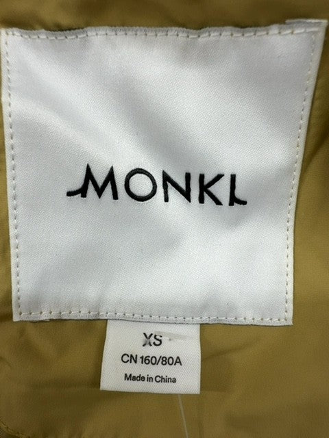 Monki Yellow Puffer Jacket Women XS Winter Regular Fit