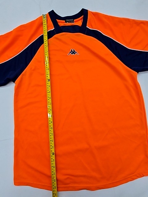 Kappa Orange Large Soccer Jersey Short Sleeve Crew Neck Performance