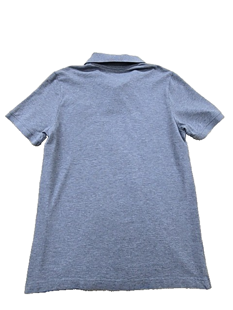 PUMA Men's Gray Short Sleeve Polo Shirt S Regular Button Solid