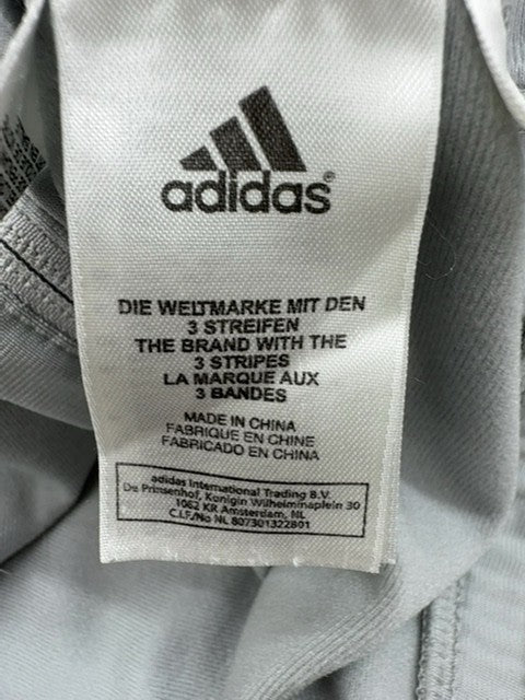 Adidas Unisex XL Grey/Navy 3-Stripes Track Training Jacket