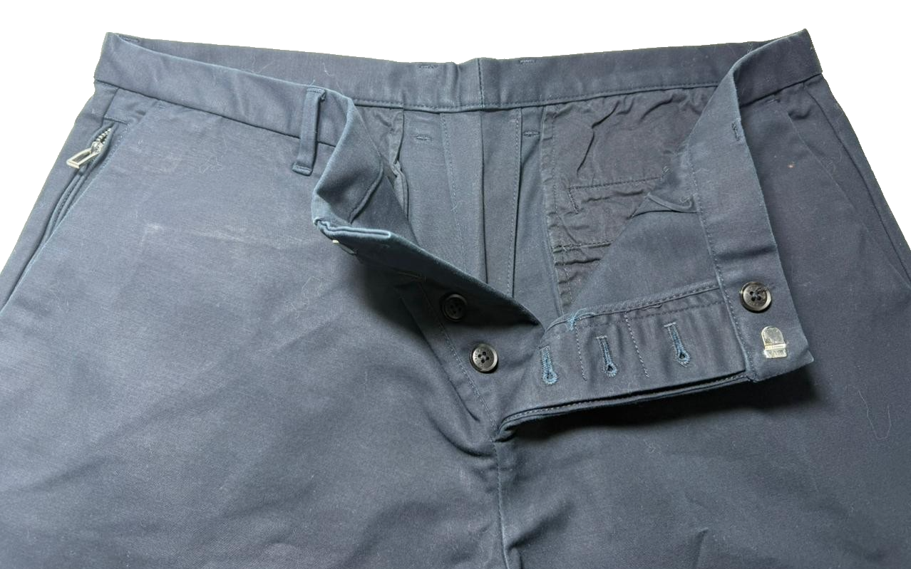 Emporio Armani Men's Navy Trousers Size 54 Tailored Luxury Pants