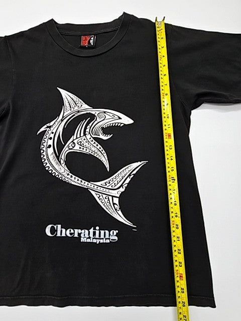 The Drip Men Black Shark Ocean Graphic Print T-Shirt Size L Regular
