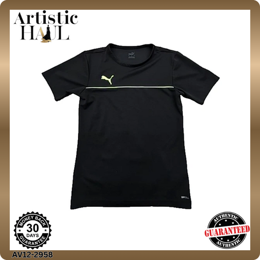 Puma Men's Black T-Shirt – Size M, Short Sleeve, Crew Neck – Ref ACCDC