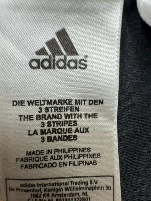 Adidas Men's Black White Striped Sleeveless Tank Top Regular Crewneck
