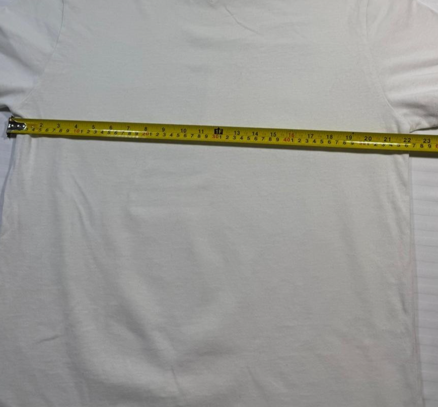 Tommy Jeans Off-White Flag Logo Graphic T-Shirt Unisex Size L