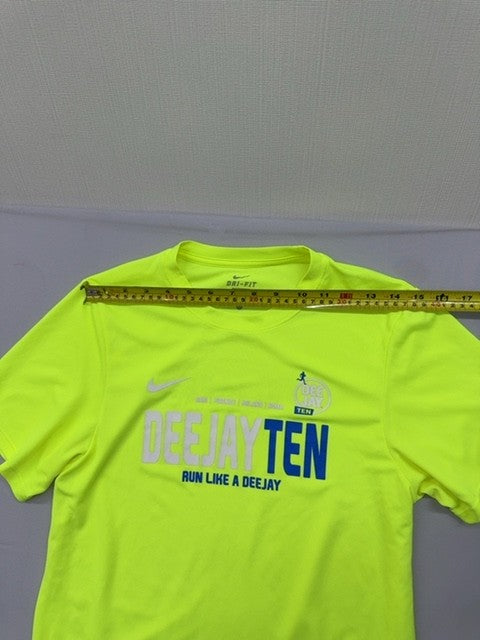 Nike Men's XS Lime Green Dri-FIT Running Short Sleeve T-Shirt