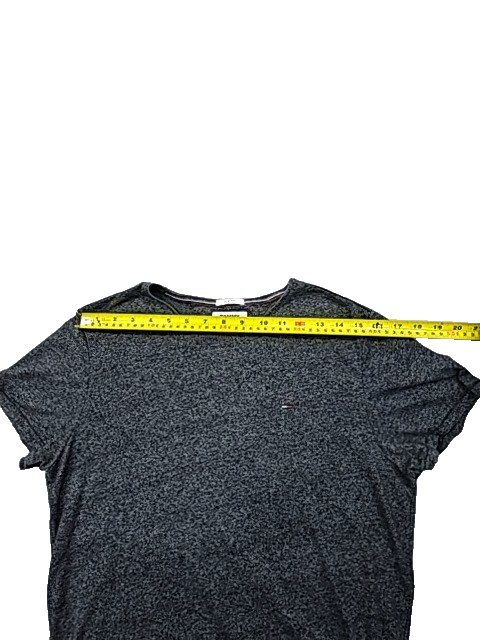 Tommy Jeans Gray Slim Fit Men's M Short Sleeve Crewneck Logo T-Shirt