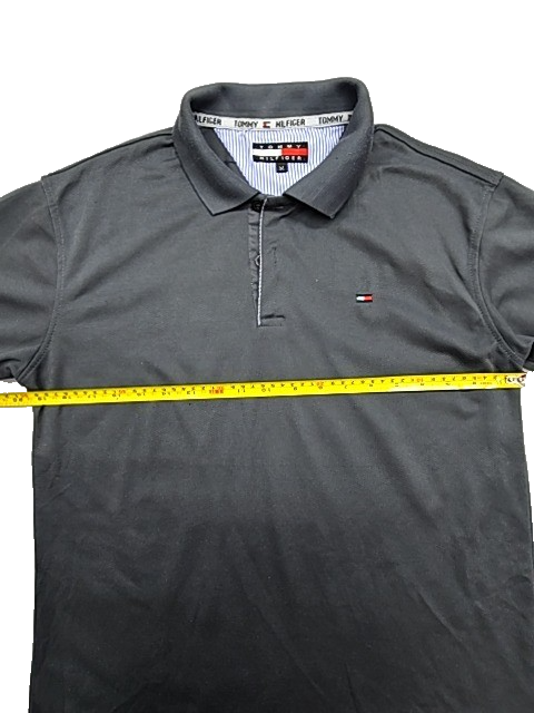 Tommy Hilfiger Men's Grey Polo Shirt Size M Regular Fit Cotton Logo