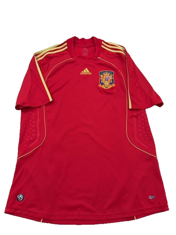 Adidas Men's Spain National Team Red Jersey Short Sleeve Climacool