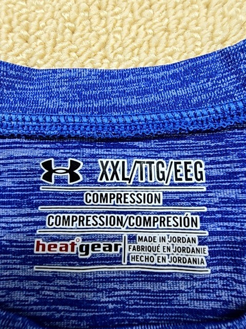 Under Armour Men's HeatGear Compression Long Sleeve Blue XL