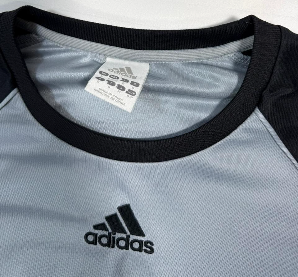 Adidas Template Training Shirt In Grey And Black - Size S